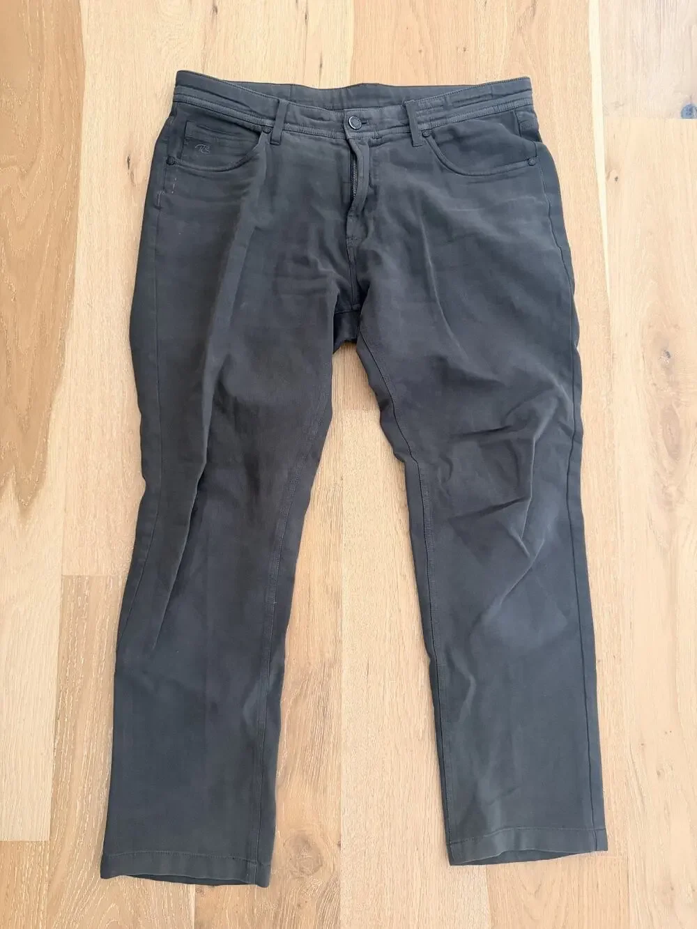 Robert Barakett Mens Pants 34x30 Charcoal Gray Stretch 5 Pocket Cotton